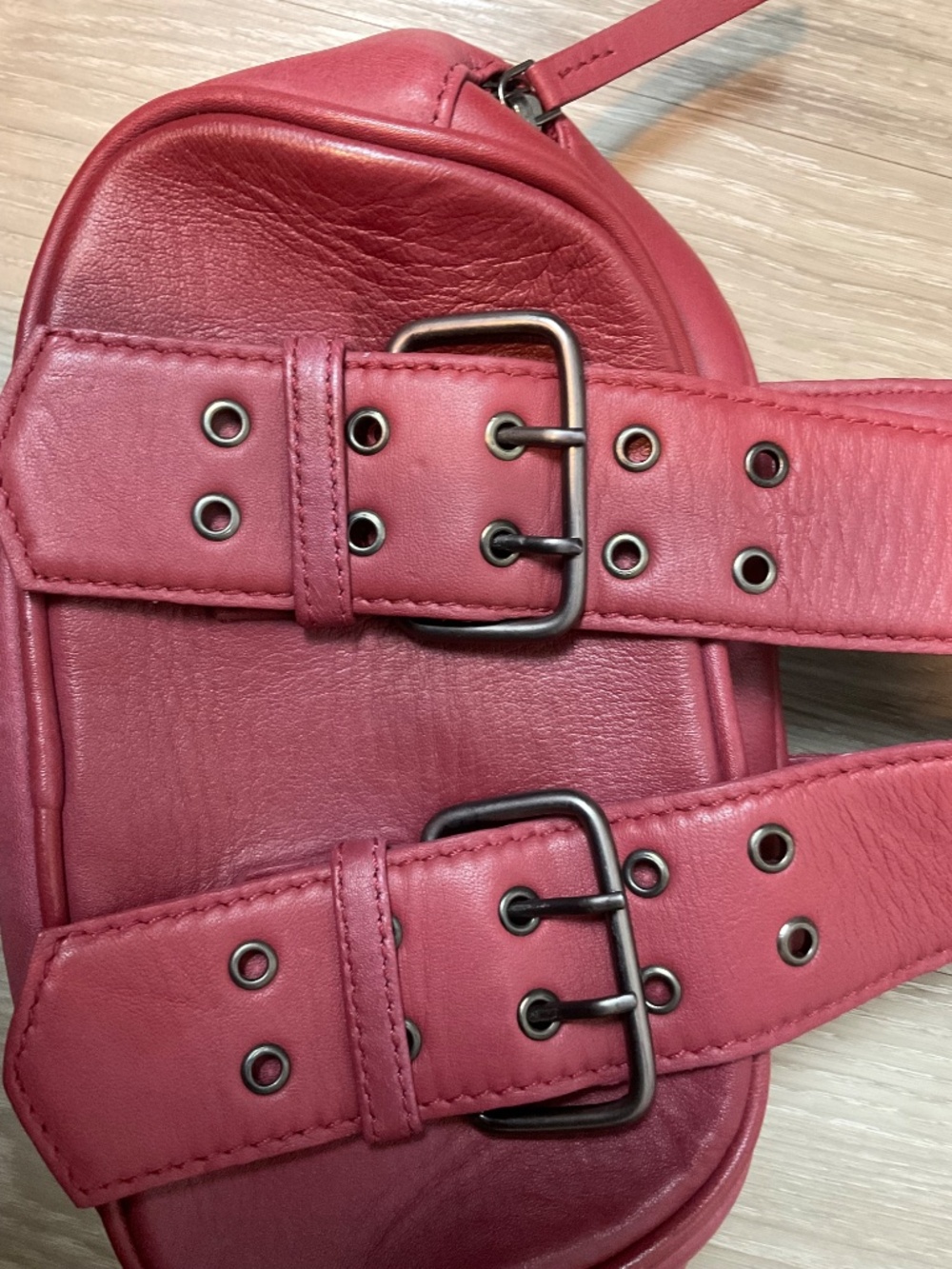 Free People "Say Yes" Bag Leather/ Buckles - Picture 4 of 9